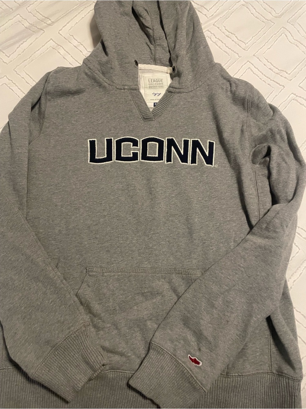 UConn Grey Hooded Women’s Sweatshirt
